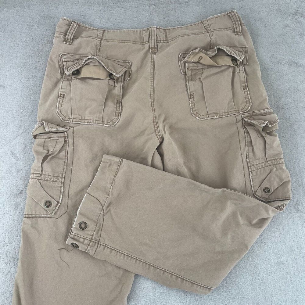 Vintage Ocean Pacific OP Cargo Pants Men‎ 38x30 Beige Baggy Relaxed Straight Y2K